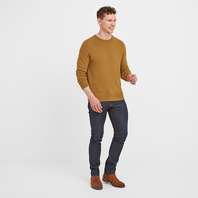 Jared Mens Crew Jumper - Mustard