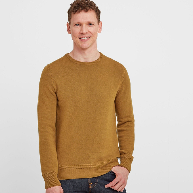 Jared Mens Crew Jumper - Mustard