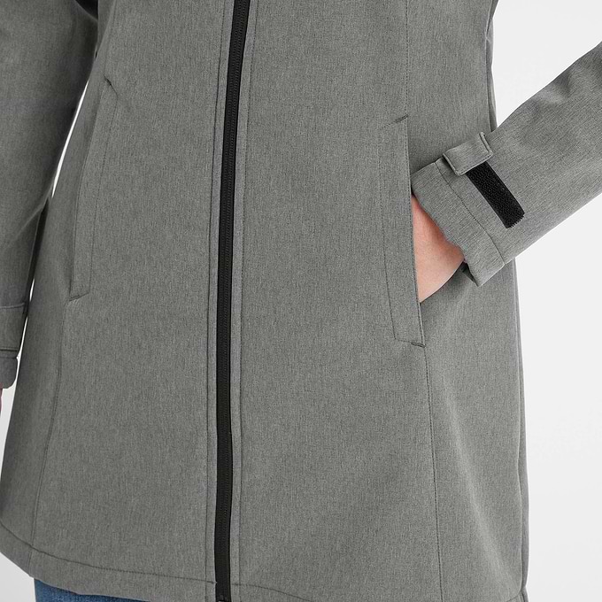 Keld Womens Softshell Long Jacket - Dark Grey