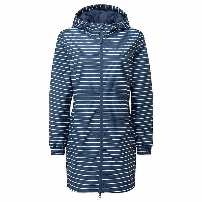 Kilnsey Womens Waterproof Jacket - Atlantic Blue Stripe