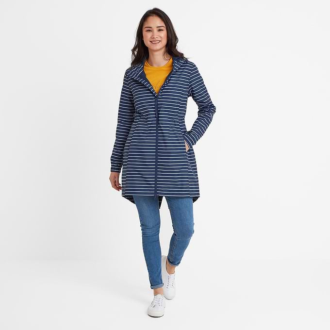 Kilnsey Womens Waterproof Jacket - Atlantic Blue Stripe