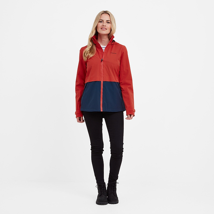 Kiveton Womens Waterproof Jacket - Dark Indigo/Dark Coral