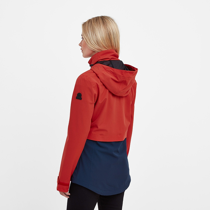 Kiveton Womens Waterproof Jacket - Dark Indigo/Dark Coral