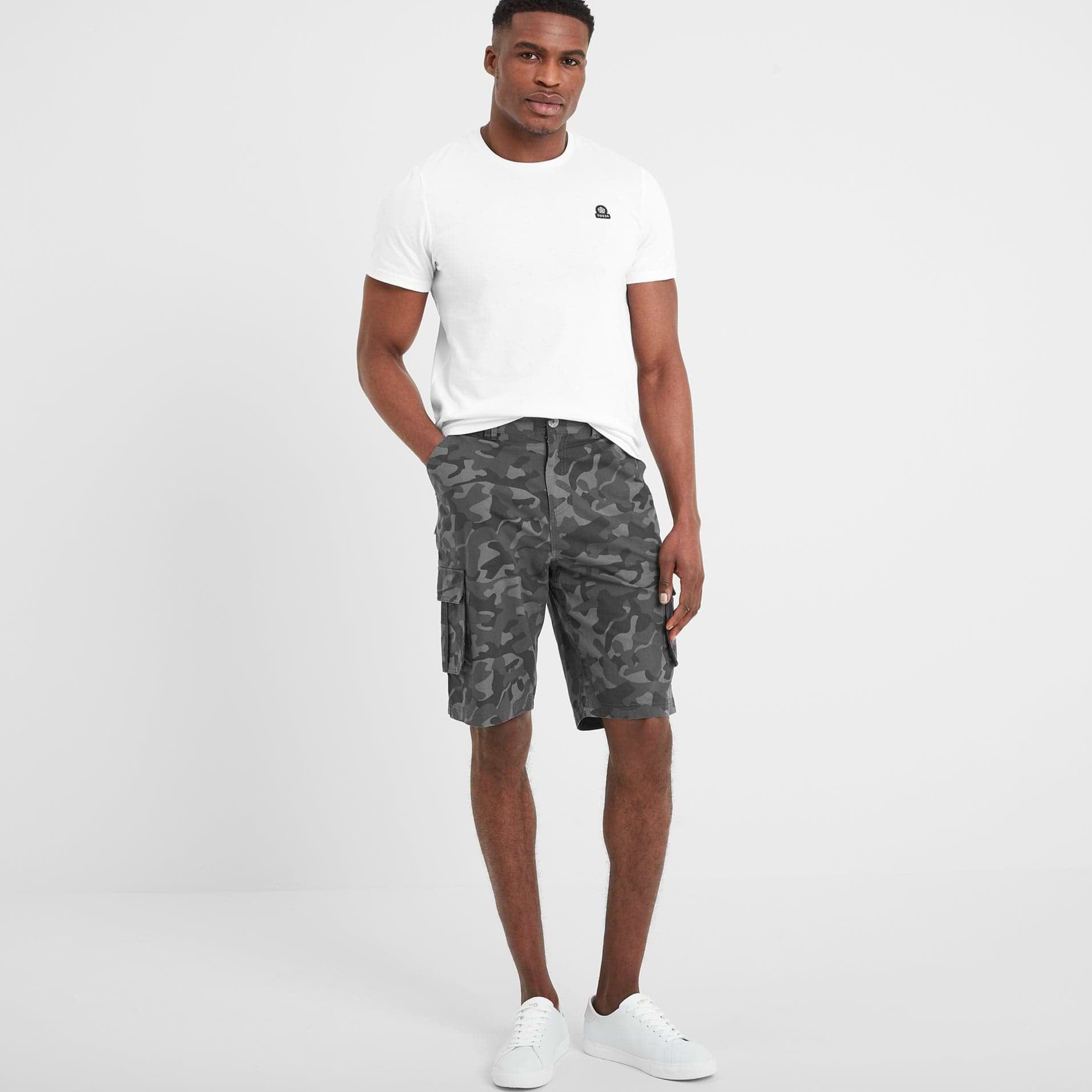 Men in cargo shorts on sale