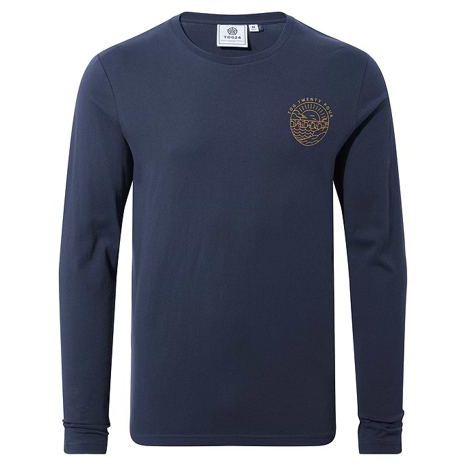 Ledstam Mens Long Sleeve T-Shirt - Dark Indigo