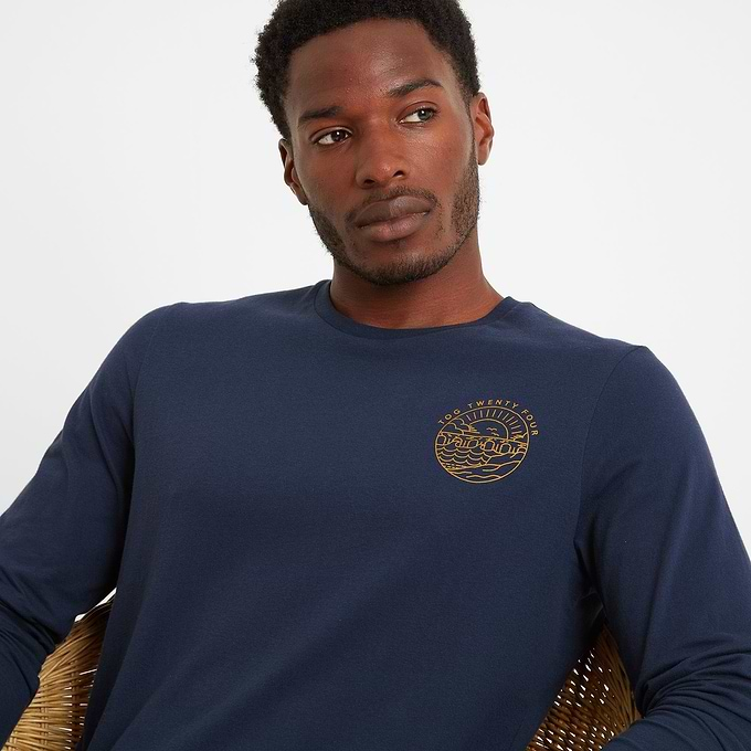 Ledstam Mens Long Sleeve T-Shirt - Dark Indigo