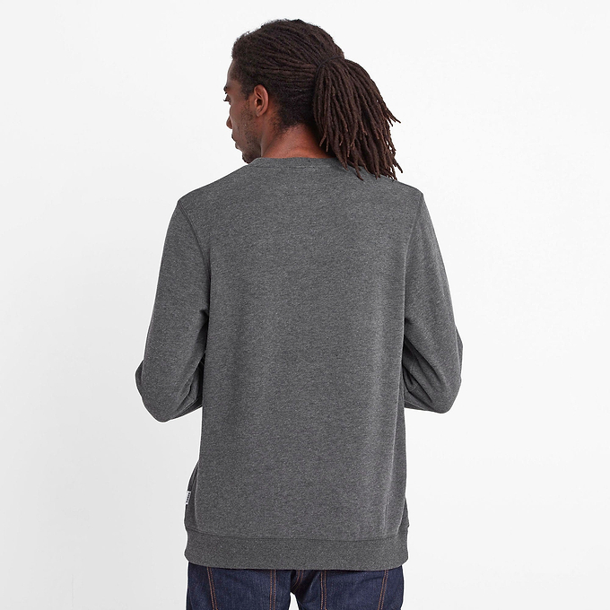 Mellor Mens Sweat - Dark Grey Marl