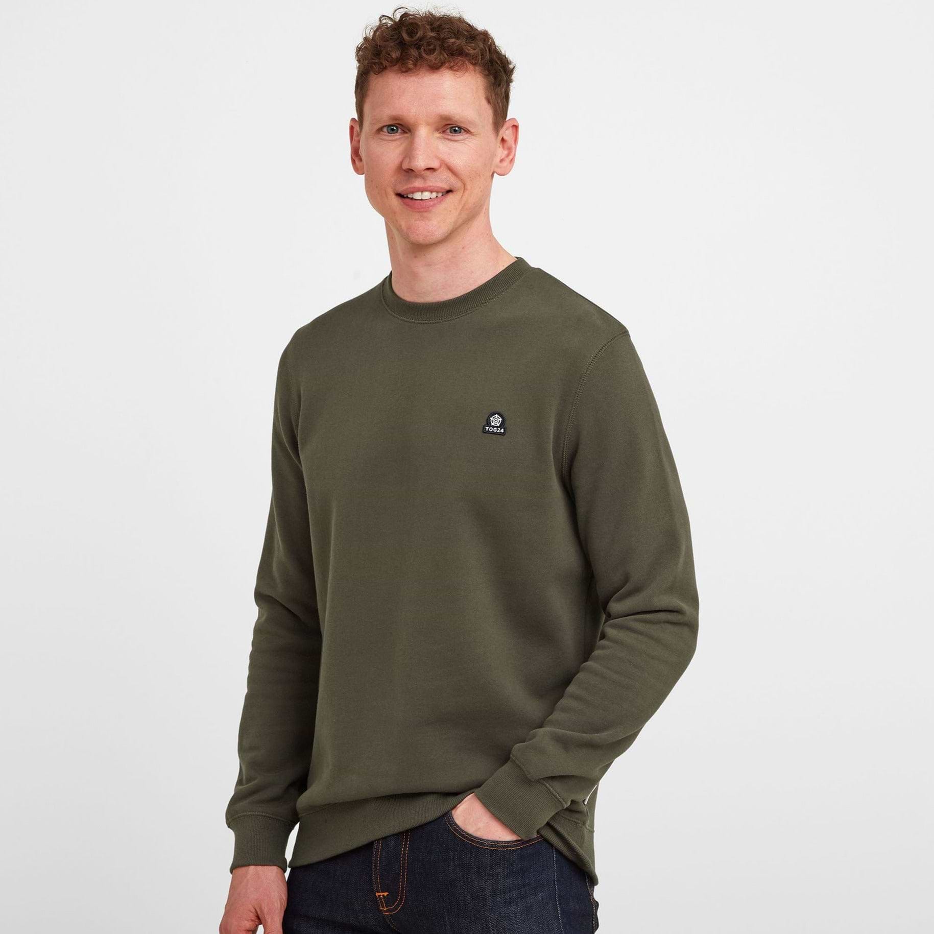 Khaki mens sweatshirt discount