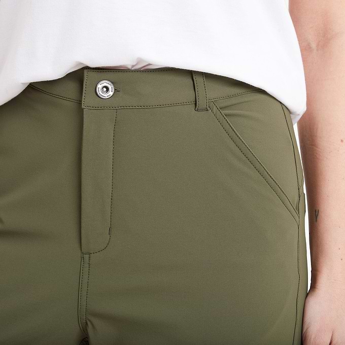 Milton Womens Water Resistant Slim Trouser Short - Khaki