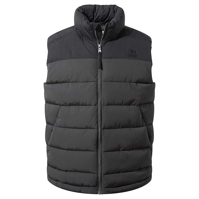 Murton Mens Insulated Padded Gilet - Washed Black/Black