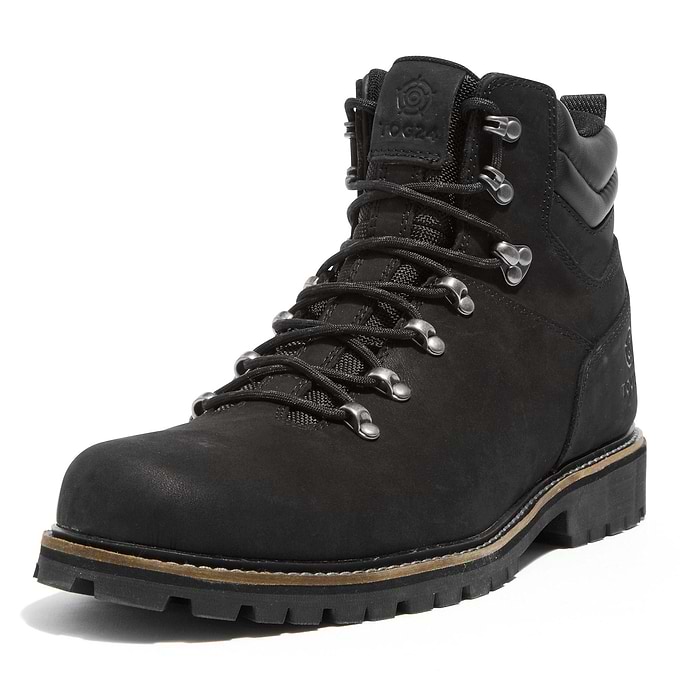 Outback Mens Leather Walking Boots - Black