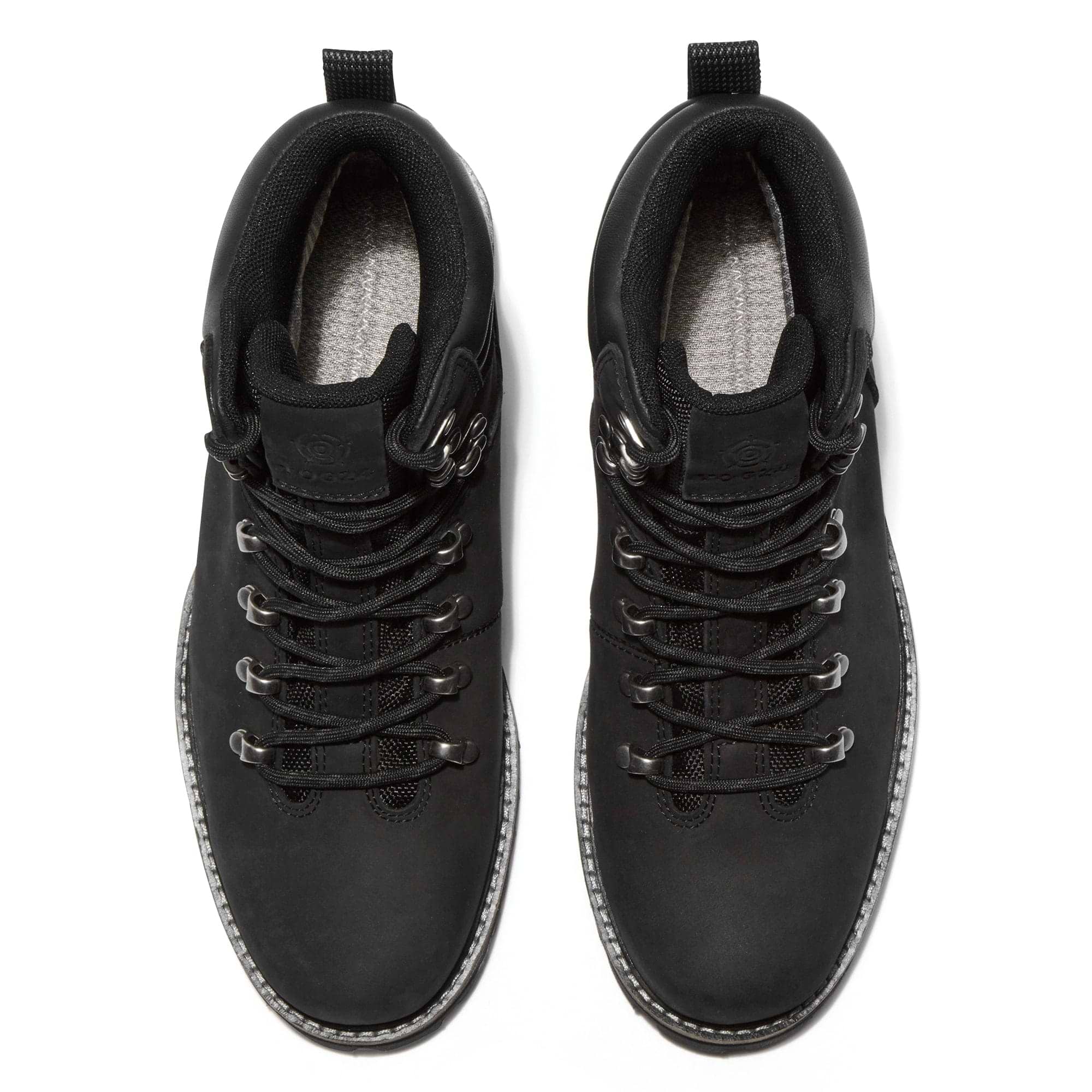 Womens black leather hiking boots on sale