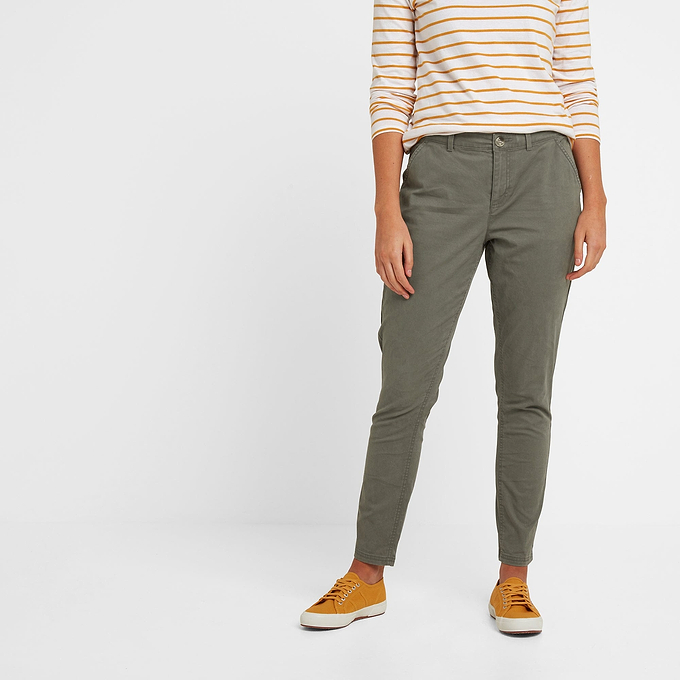 Pickering Womens Chino Trousers Long - Khaki
