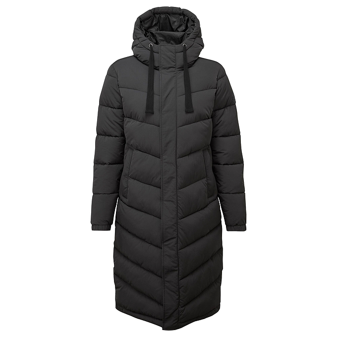 Raleigh Womens Long Insulated Jacket - Washed Black