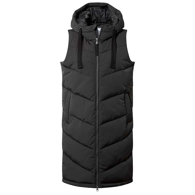 Ranskill Womens Long Insulated Gilet - Washed Black