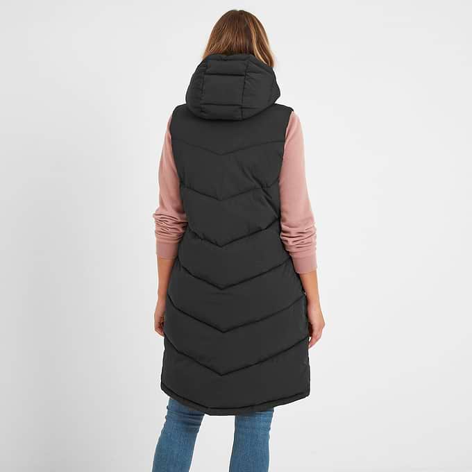 Ranskill Womens Long Insulated Gilet - Washed Black