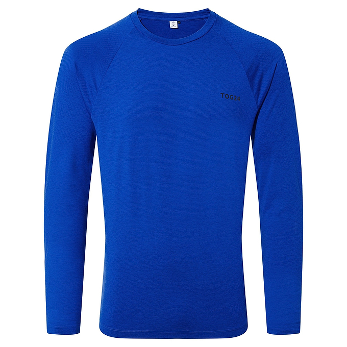 Rookwith Mens Long Sleeve Tech T-Shirt - Sapphire Blue