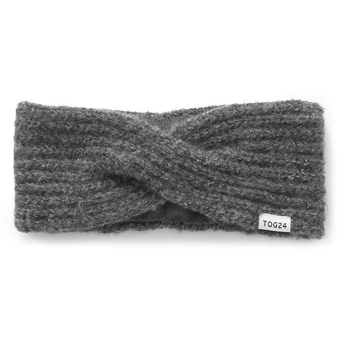 Salma Knitted Headband - Dark Grey Marl