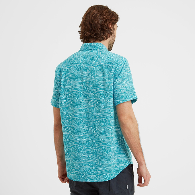 Sebastian Mens Short Sleeve Shirt - Ocean Haze