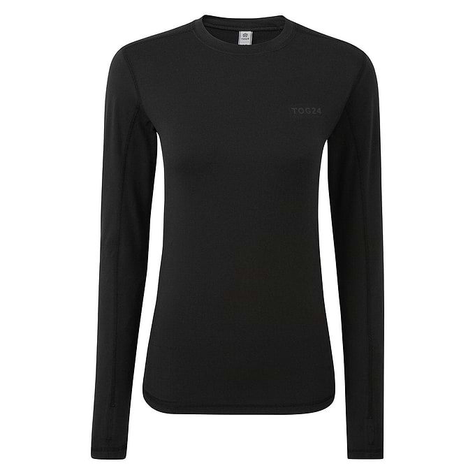 TOG24 Snowdon Women's Crew Neck Base Layer, Ultra Warm Supersoft Temperature Regulating Thermal Underlayer Anti Chafe Seams Quick Moisture Wicking Perfect For Running Hiking Biking Camping Skiing