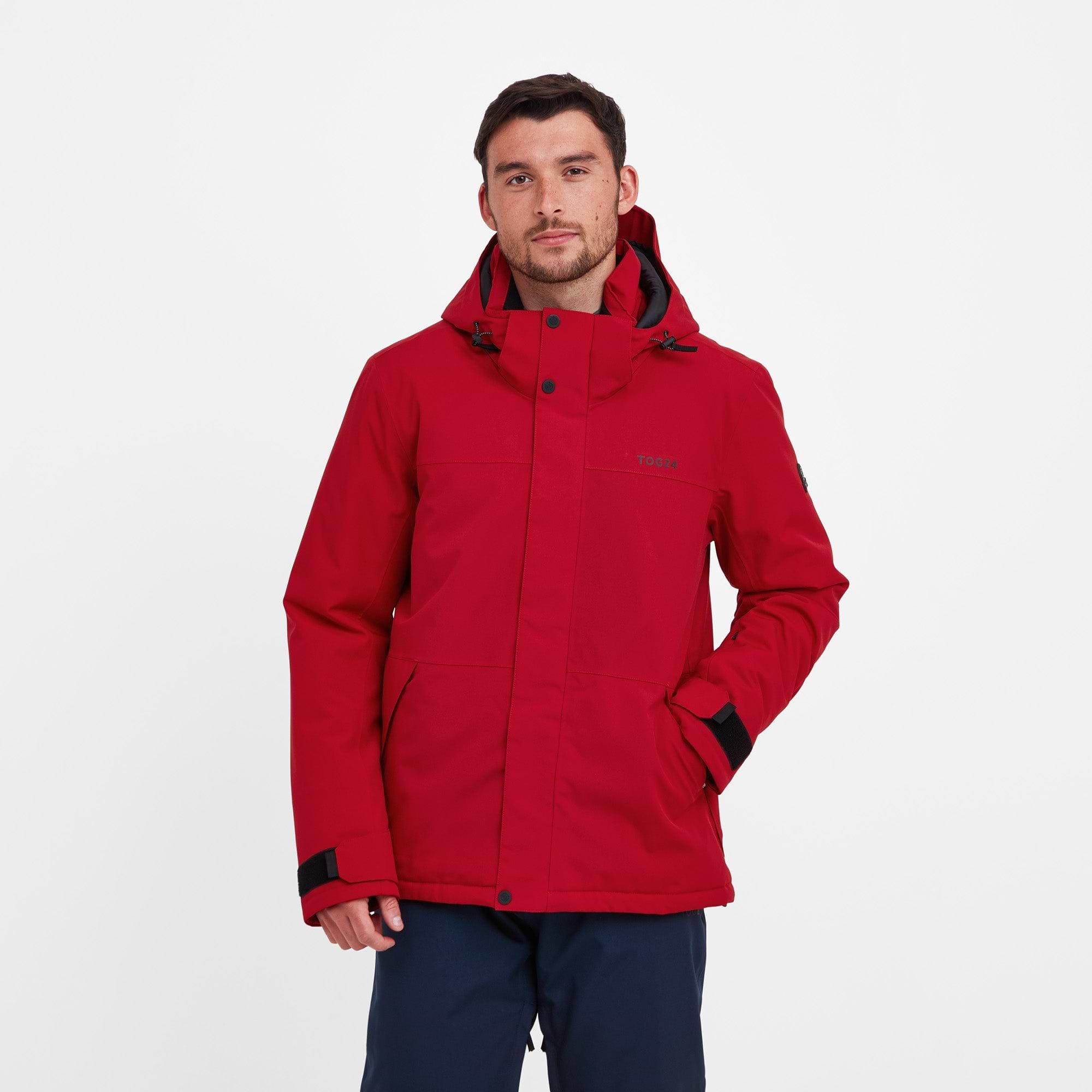 Dark red ski jacket discount