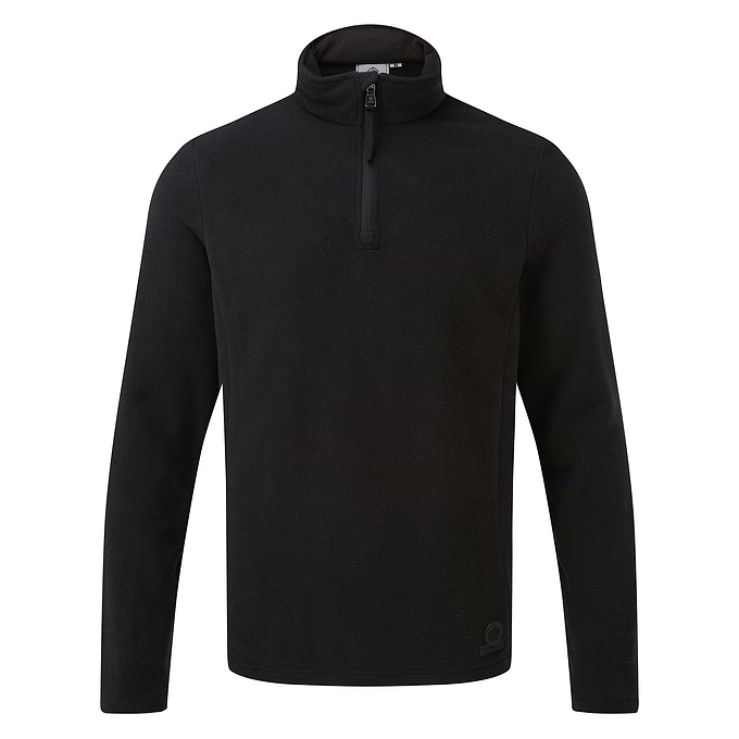 Treeton Mens Fleece Zipneck - Black