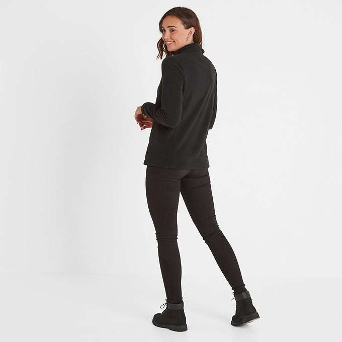 Treeton Womens Fleece Zipneck - Black