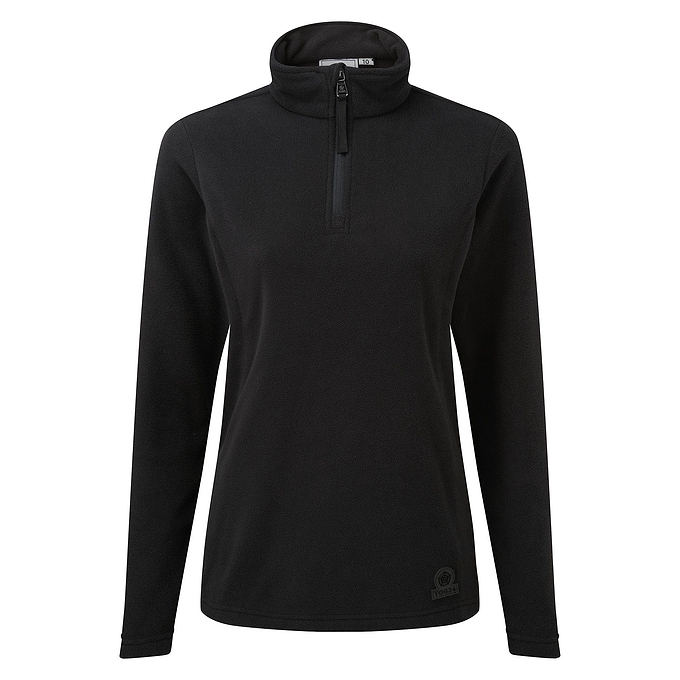 Treeton Womens Fleece Zipneck - Black
