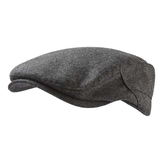 Weighton Knit Flat Cap - Dark Grey Marl
