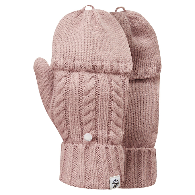 Wilks Knitted Fingerless Gloves - Faded Pink
