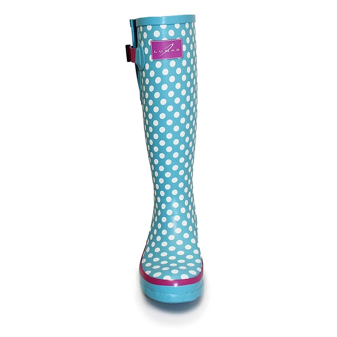 Lunar Polka Dot Wellington - Pale Blue