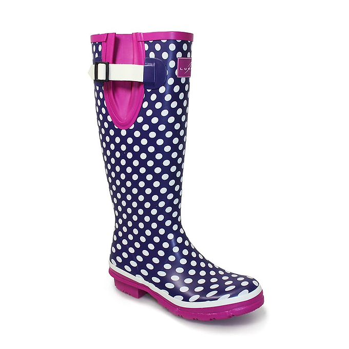 Lunar Polka Dot Wellington - Purple
