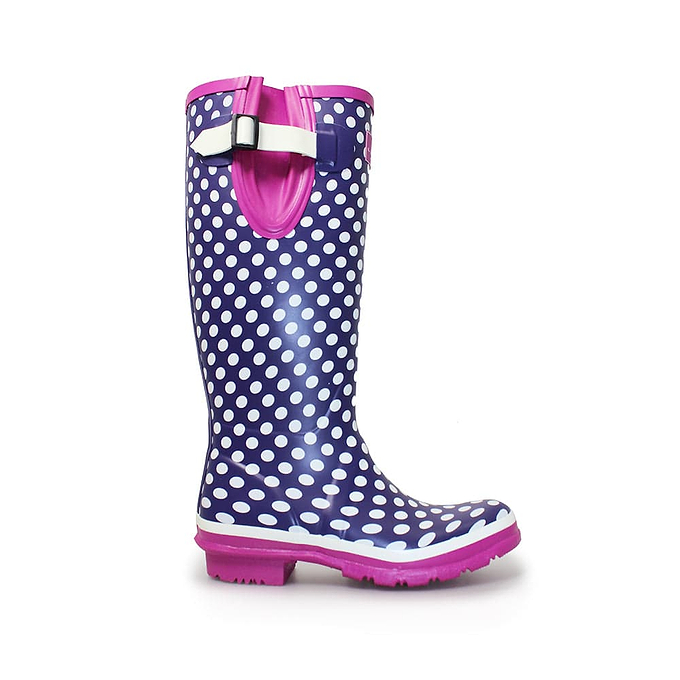 Lunar Polka Dot Wellington - Purple