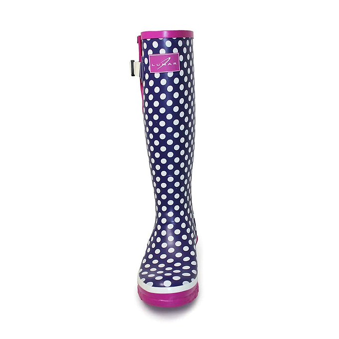Lunar Polka Dot Wellington - Purple