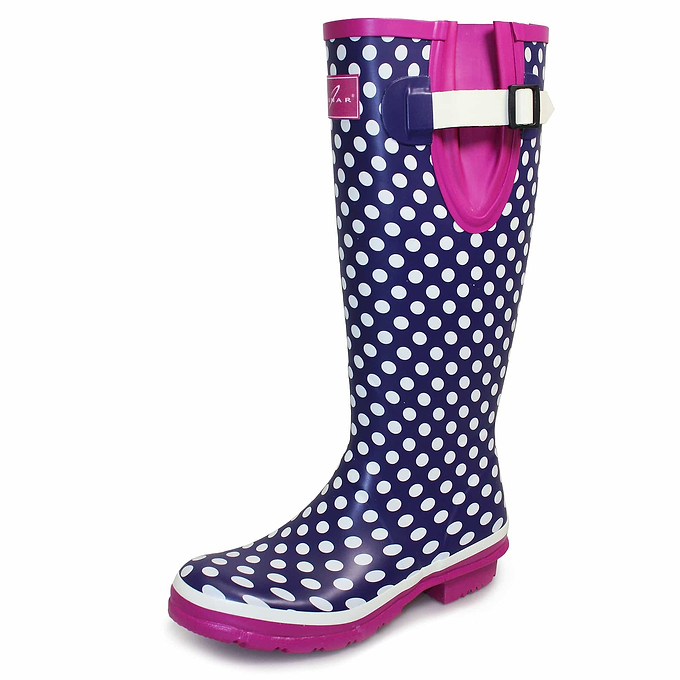 Lunar Polka Dot Wellington - Purple