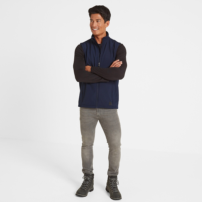 Valley Mens Softshell Gilet - Navy