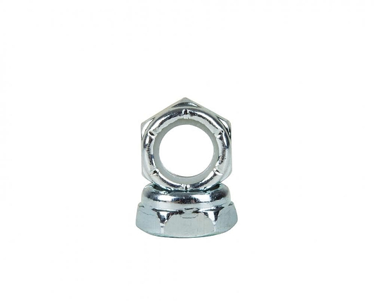 A Sushi Skateboard Kingpin Nut from the pair set gleams against a plain white background, representing the ideal skateboard accessory for any enthusiast.