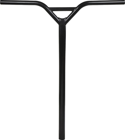 The Tilt Sentry Steel Standard SCS Stunt Scooter Bars in black (720mm x 610mm) by Tilt feature a sturdy Y-shaped design, shown from the front view against a white background.