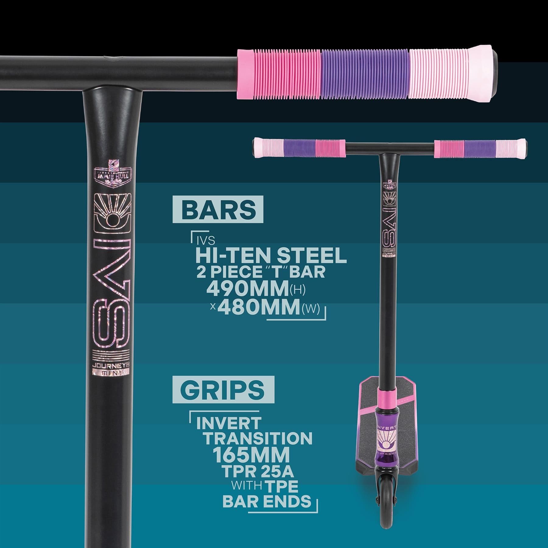 Invert Supreme Journey 1+ Mini Jamie Hull Stunt Scooter - Tri