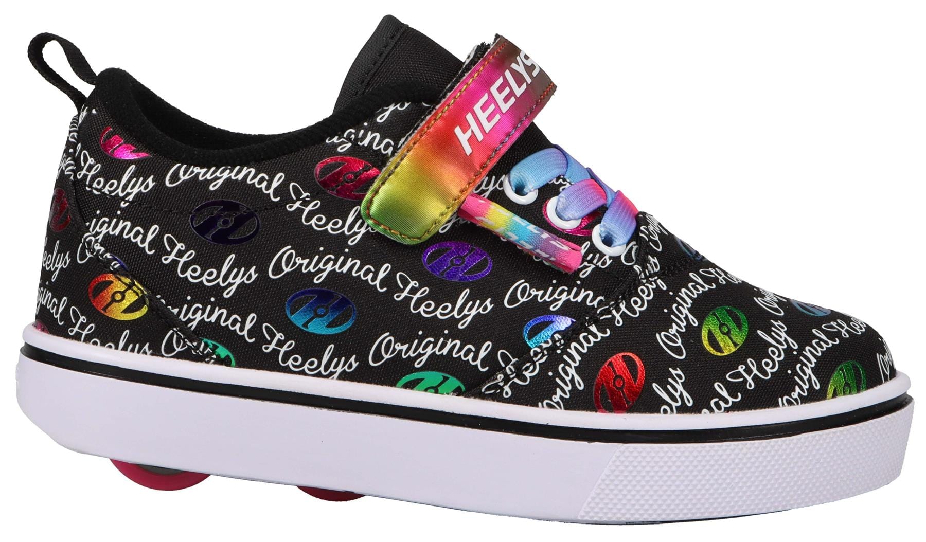 Heelys Pro 20 X2 Girls Shoes Black White Rainbow —