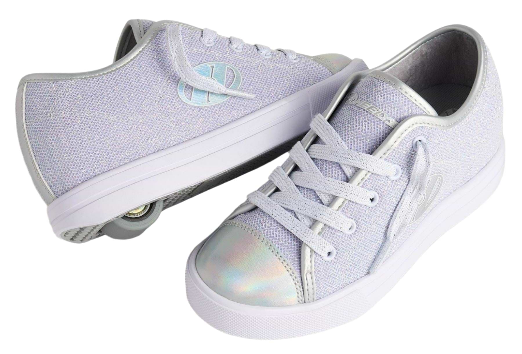 Heelys Classic Em Girls Shoes Silver White Grey —