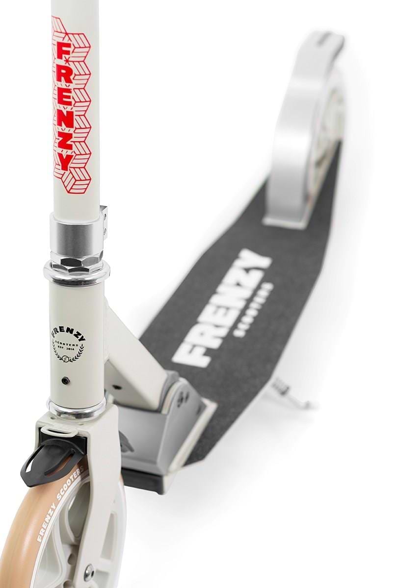 Frenzy 205mm Dual Brake V4 Foldable Commuter Scooter - Cream