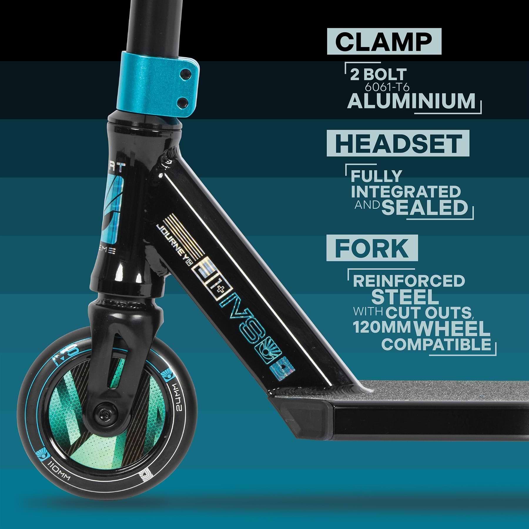 Invert Supreme Journey 1+ Jamie Hull Stunt Scooter - Tri Electro