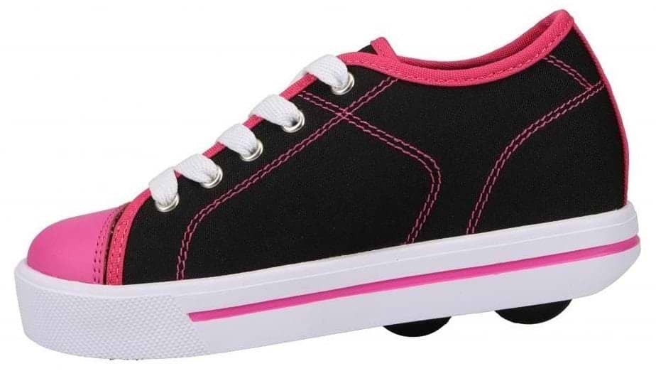 Heelys Classic X2 Girls Shoes Black White Hot Pink — Skates