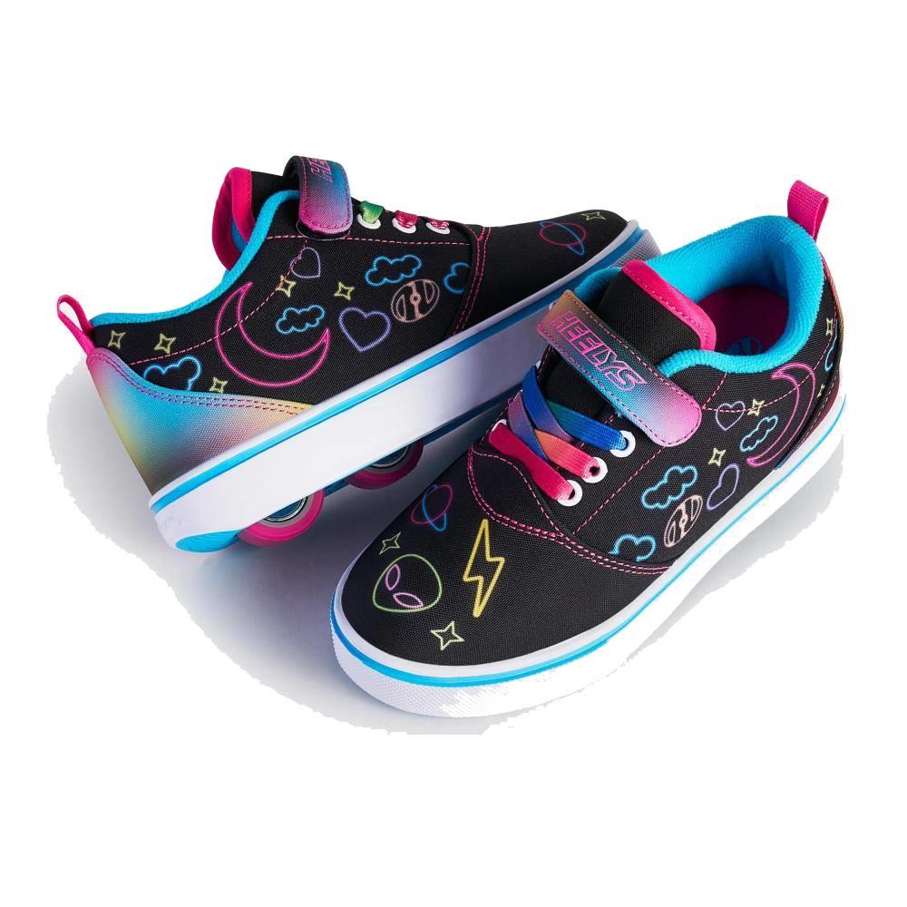 Heelys Pro 20 Prints X2 Girls Shoes - Black / Hot Pink / Multi