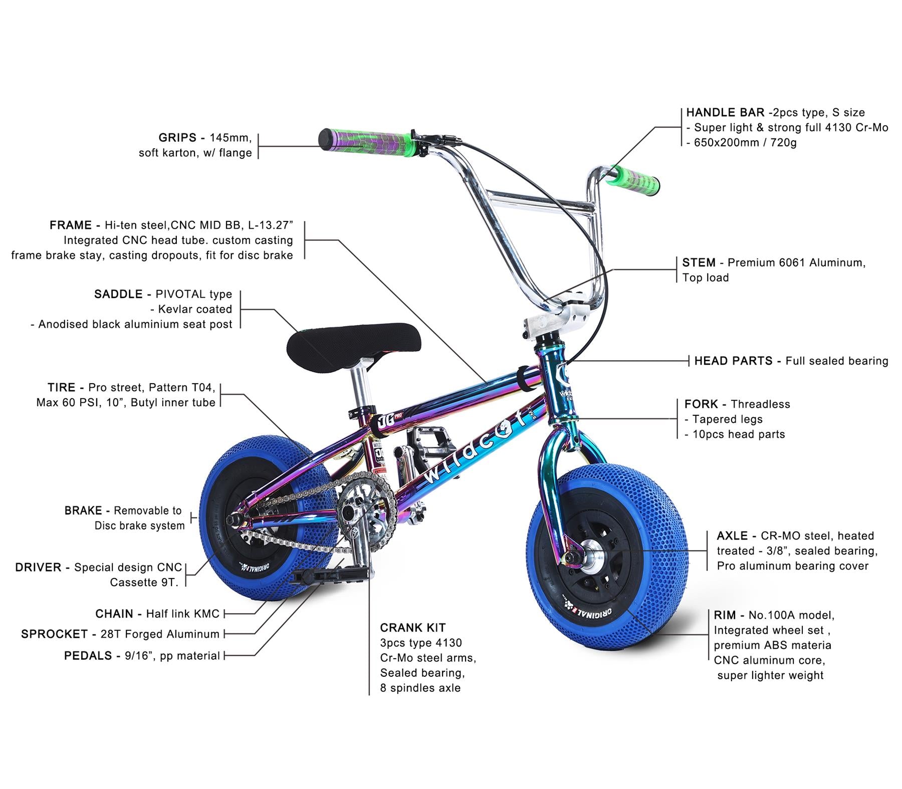 of Best | Black P30 Series Pro OG4 BMX Mini Wildcat 青タイヤ バイク BMX wildcat the Mini best 自転車本体