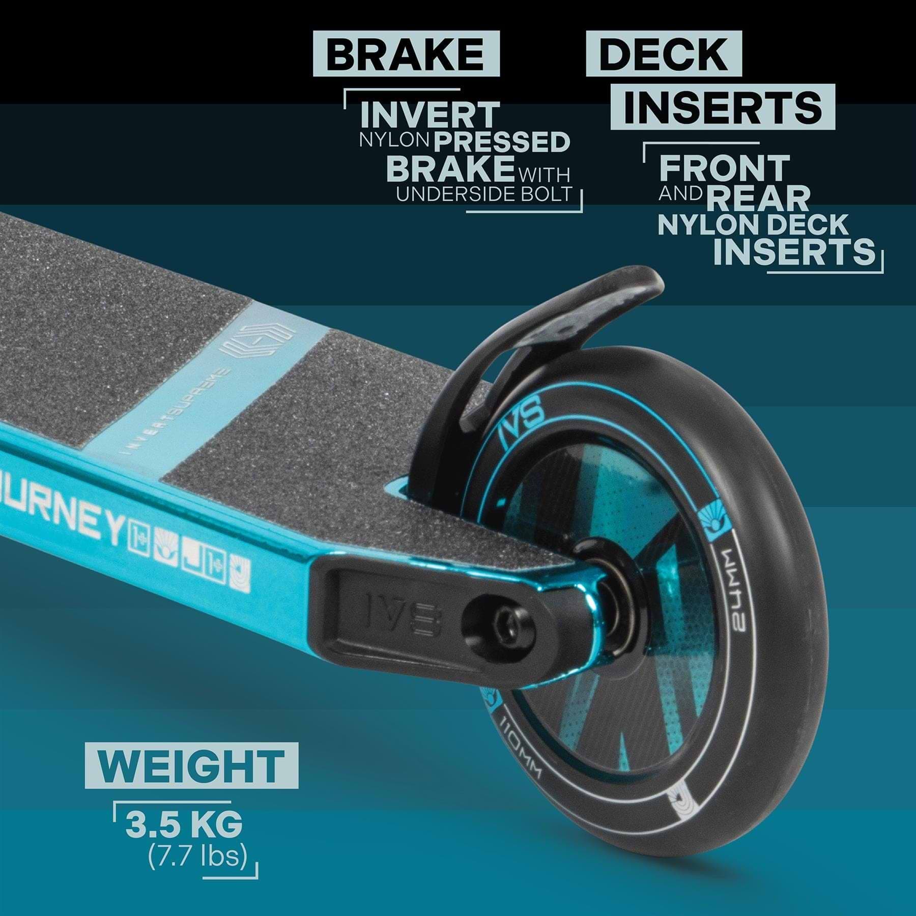 Invert Supreme Journey 1+ Jamie Hull Stunt Scooter - Tri Electro