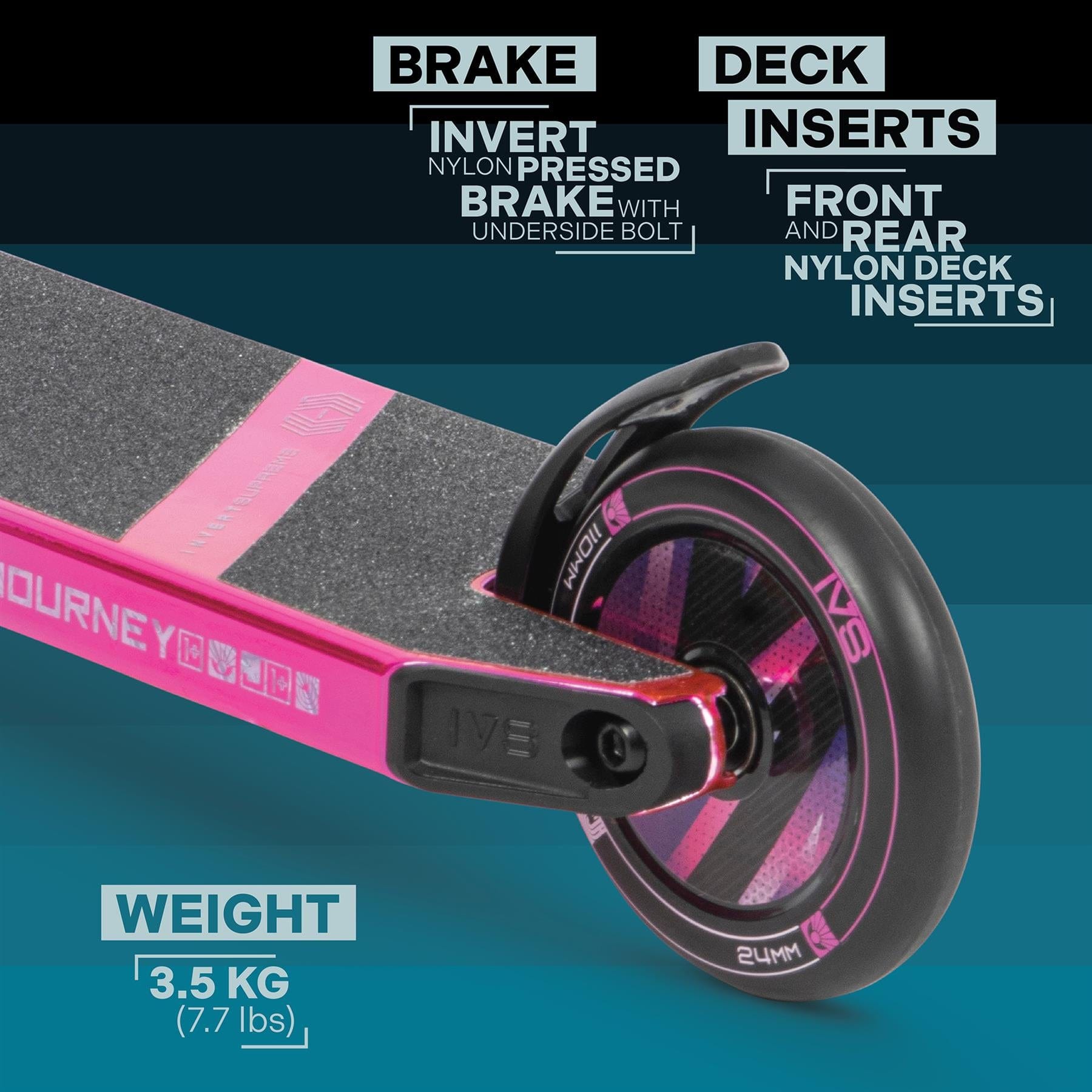 Invert Supreme Journey 1+ Jamie Hull Stunt Scooter - Tri Electro