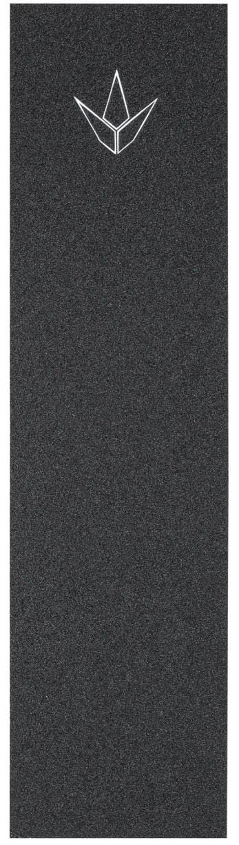 The Blunt Envy High Grit Stunt Scooter Griptape - Tri-Logo is black with a small white geometric logo at the top center, resembling an angular shield similar to designs on Blunt Envy stunt scooter griptape.