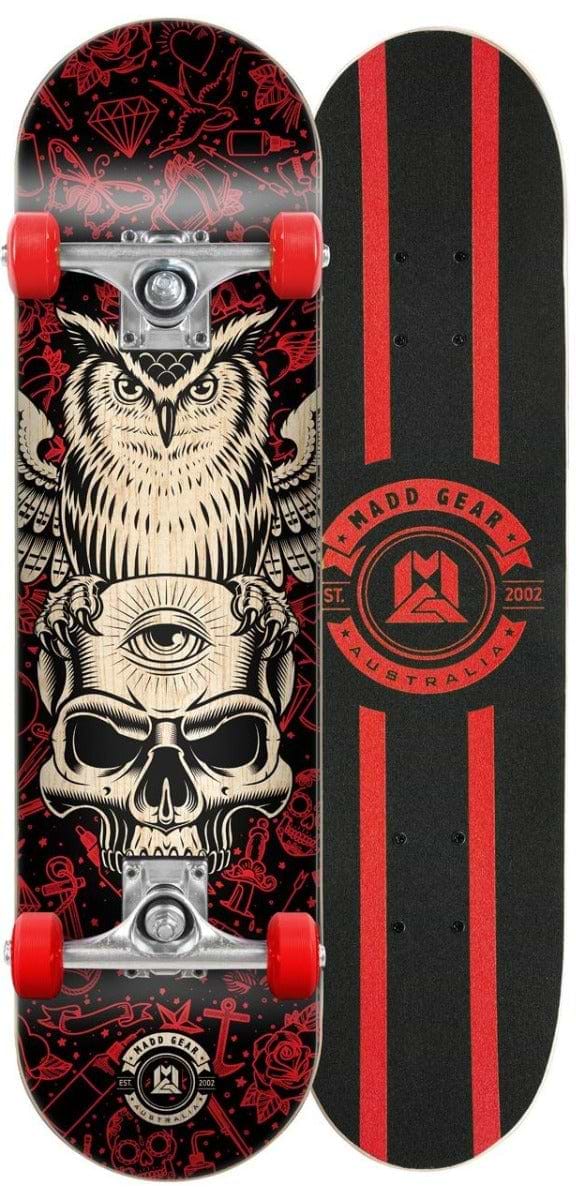 madd gear skateboard Madd Gear MGP Pro Series Watcher Red / Black Complete Skateboard